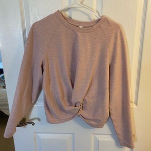 Lululemon dusty pink cropped sweatshirt